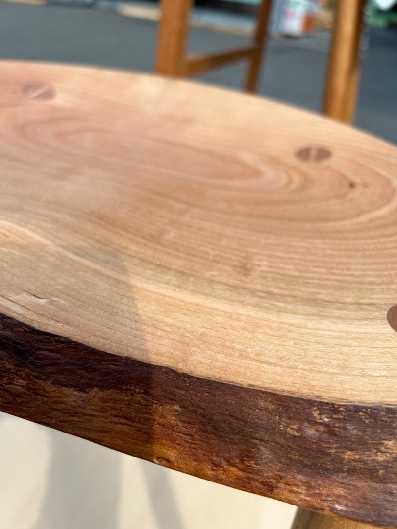 [要コメント] ブラックチェリー　無垢材カウンター　(椅子のみ) 新品未使用