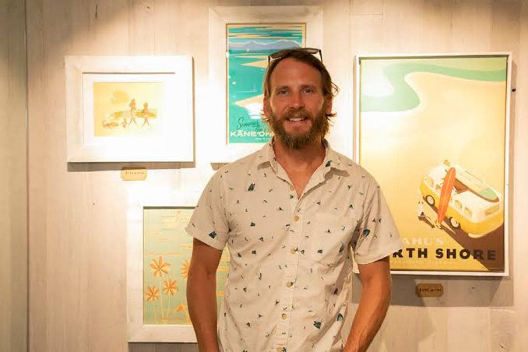 ktm様 ハワイ画家Nick Kucharニック カッチャーアート額付き6点