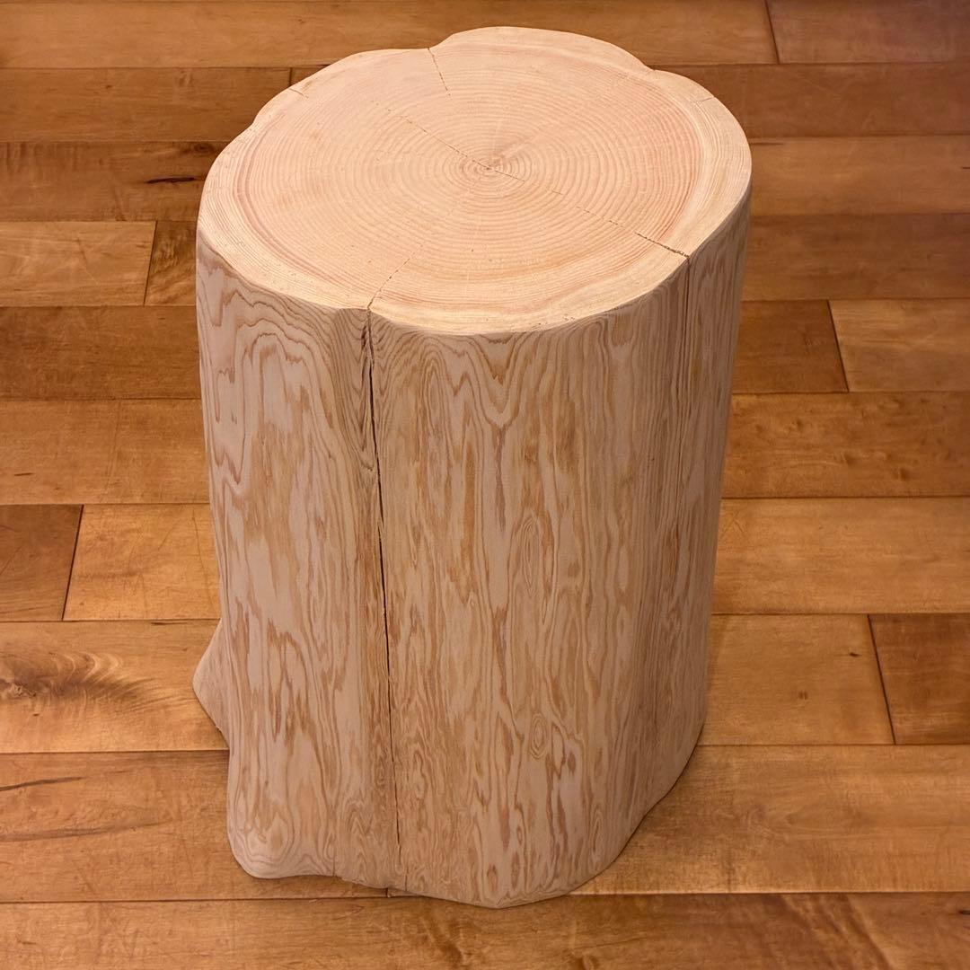 檜　丸太　椅子　スツール　No.1442