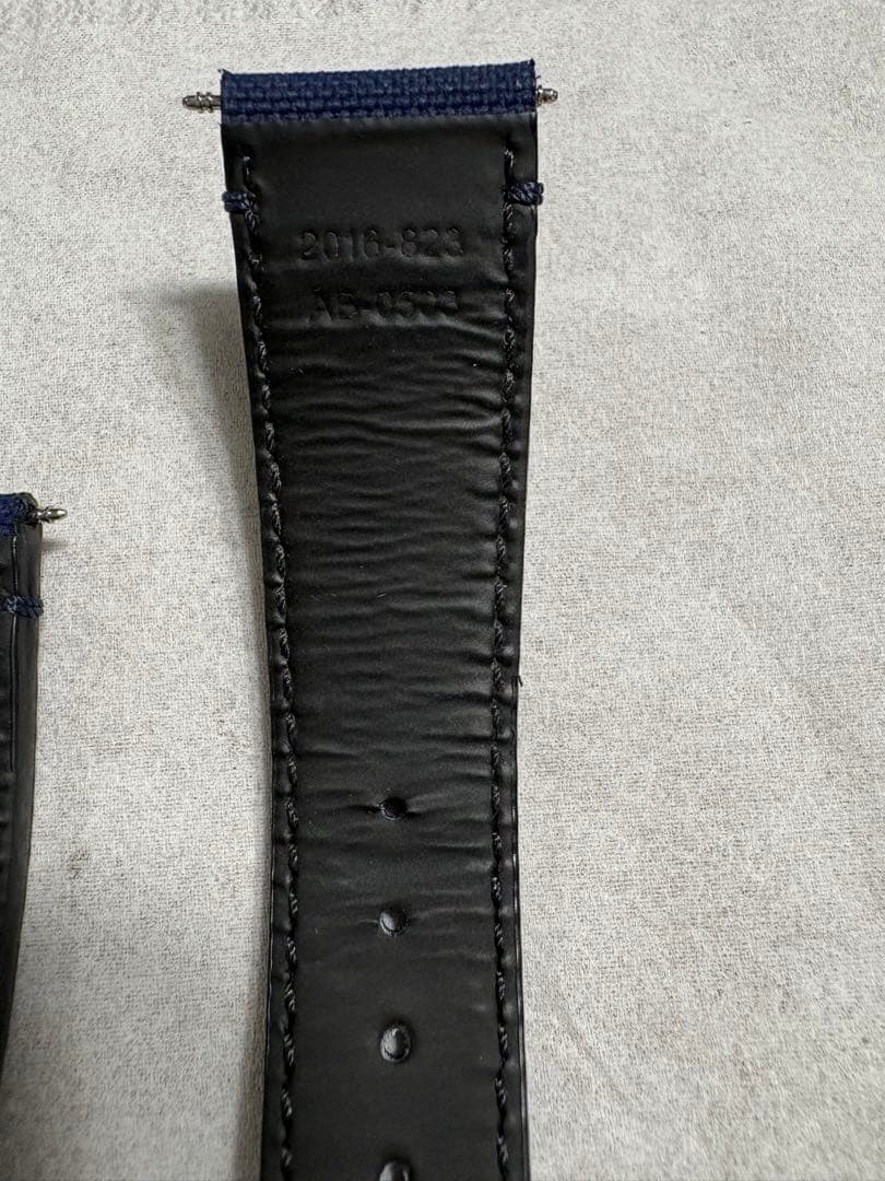 ZENITH ネイビー レザーベルト