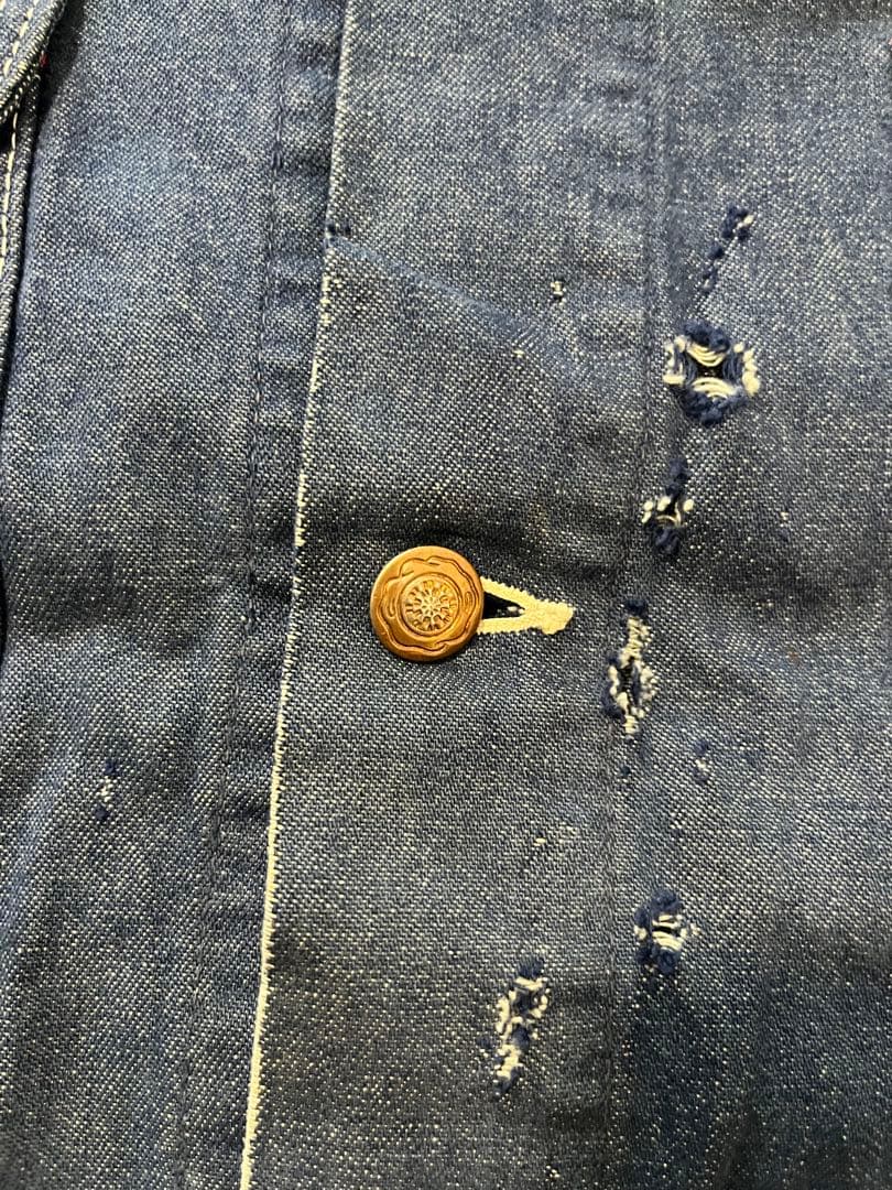 60s 70s デニム　カバーオール　ラングラー　濃紺