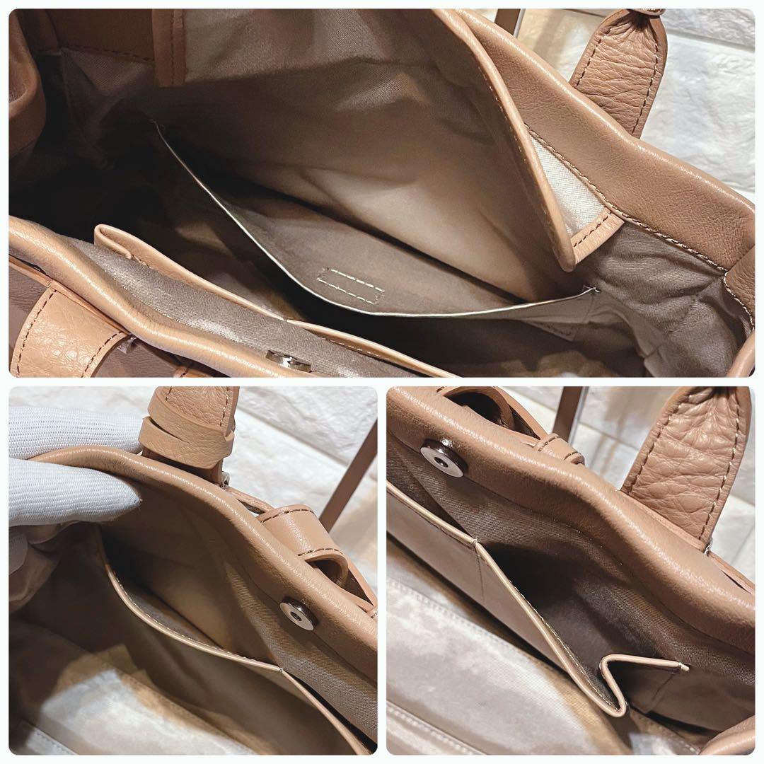 【限定色 美品】土屋鞄 レザー ハンドバッグ ミニトート キャメルベージュ