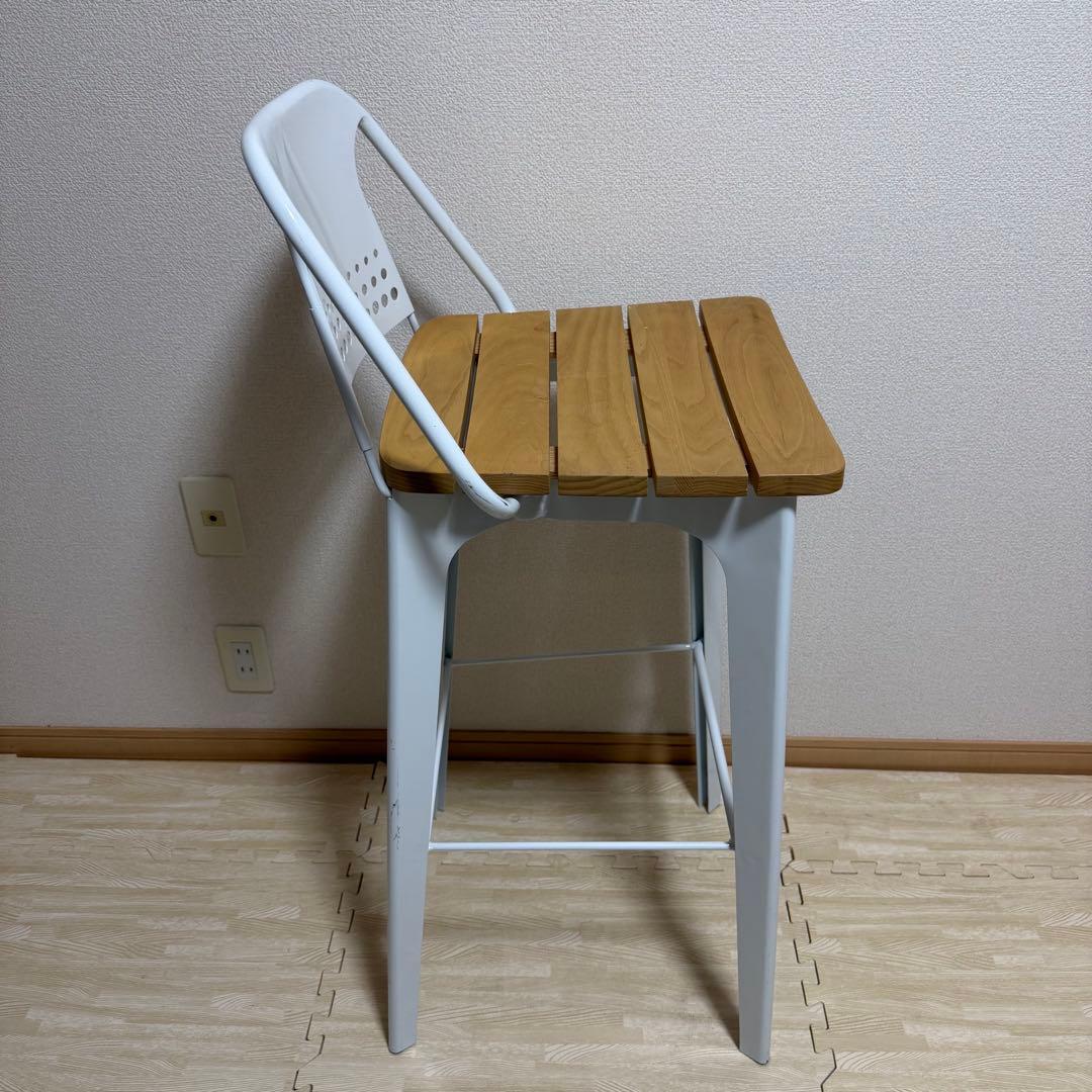 DULTON ダルトン バーチェア ハイチェア 木製座面 白　①