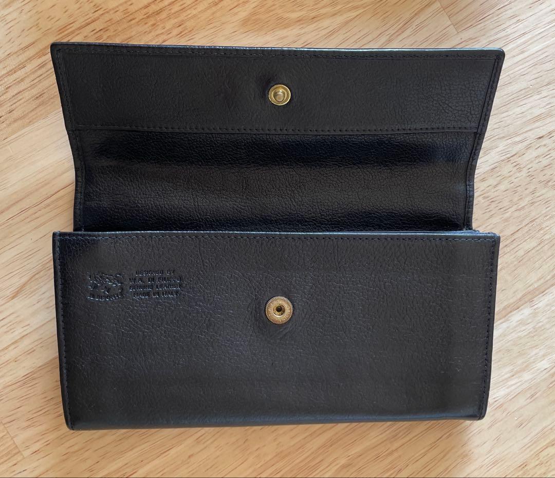【美品】IL BISONTE イルビゾンテ 長財布 黒
