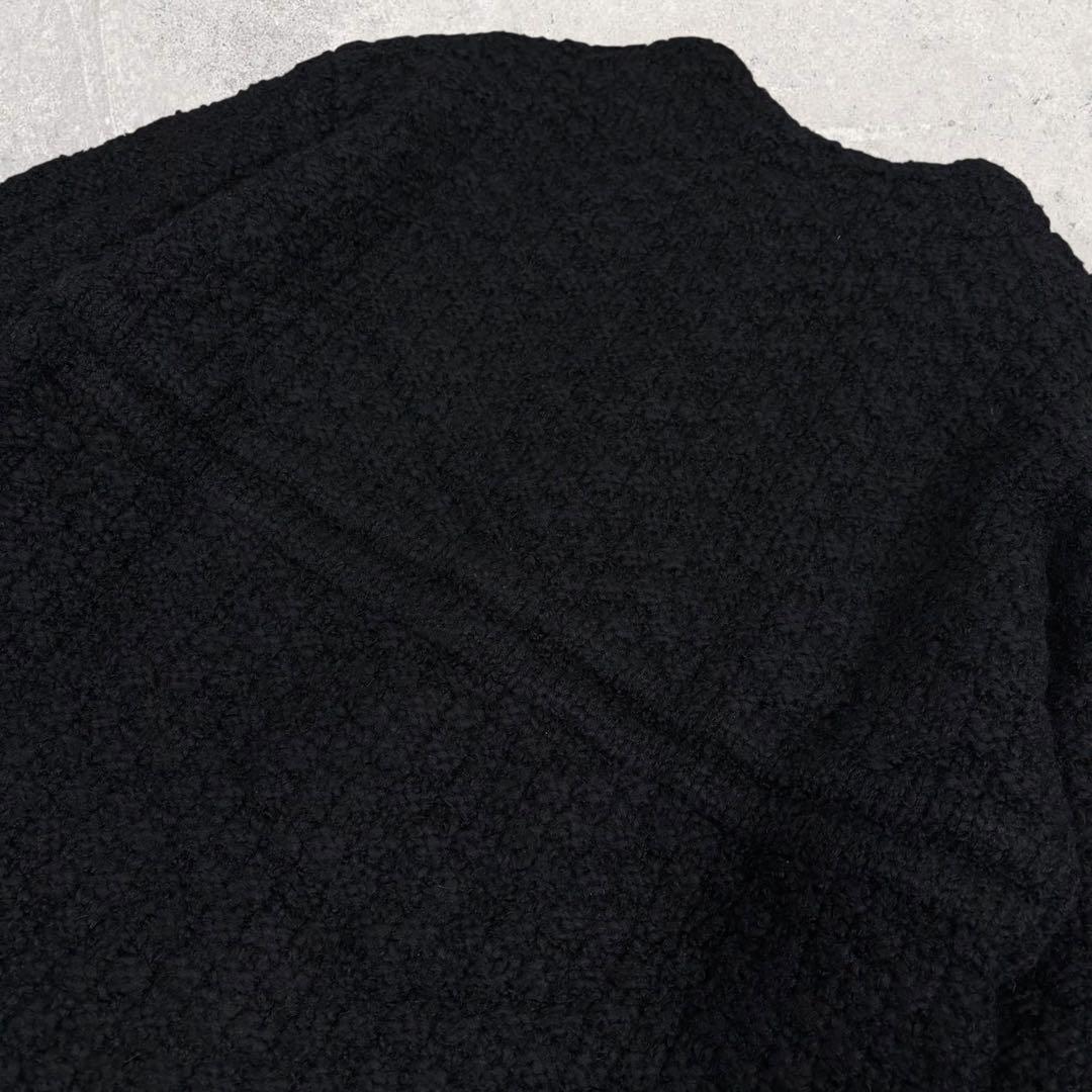 TSLOBE IENA ボタンツィーディジャケット 黒 スマイルボタン