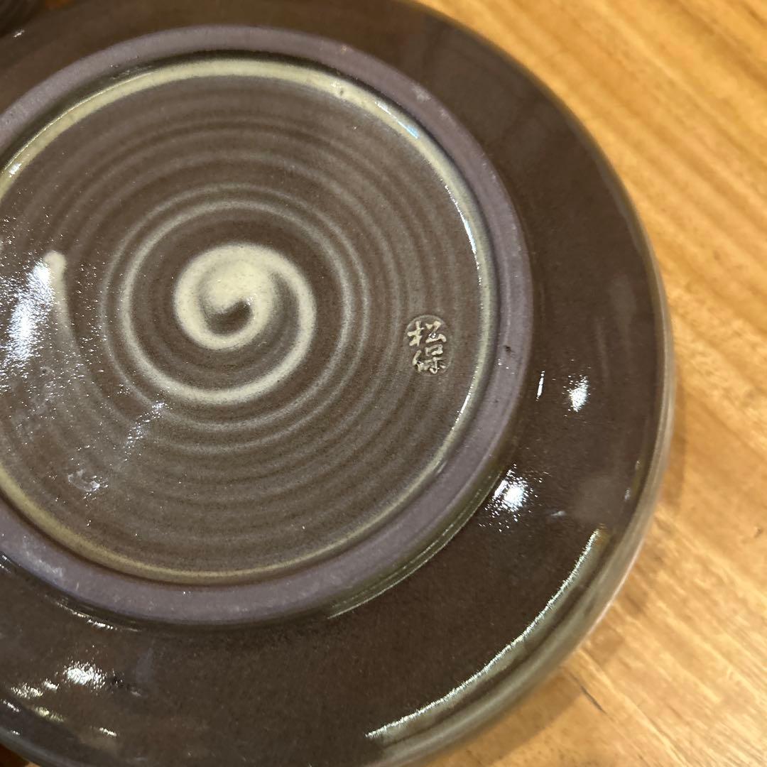 小田志焼　松保窯　久保正敏　片口平鉢　現川鷺文　鶴　六枚　希少