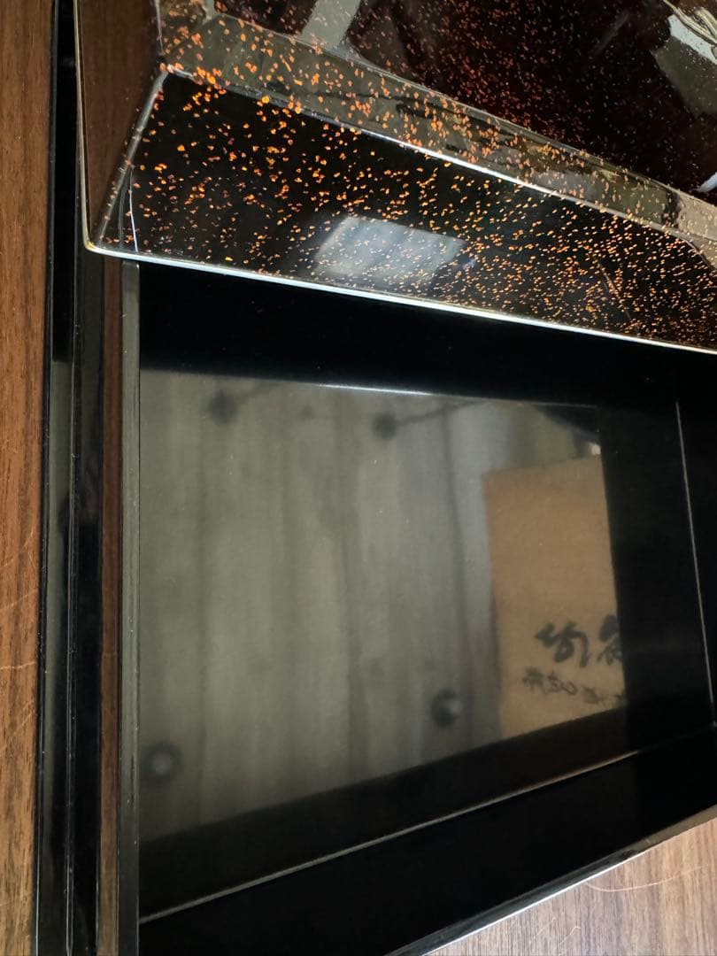 螺鈿　色紙箱　作家物