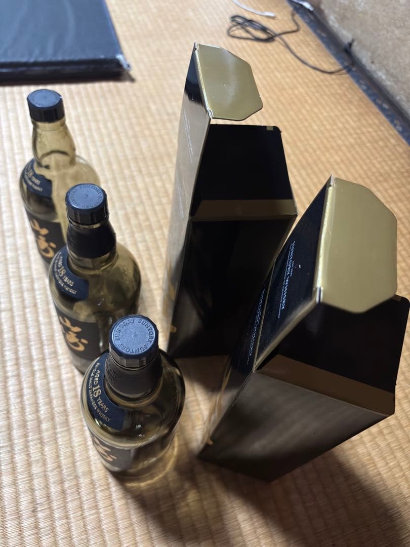 山崎 18年 空瓶3本 空箱2個