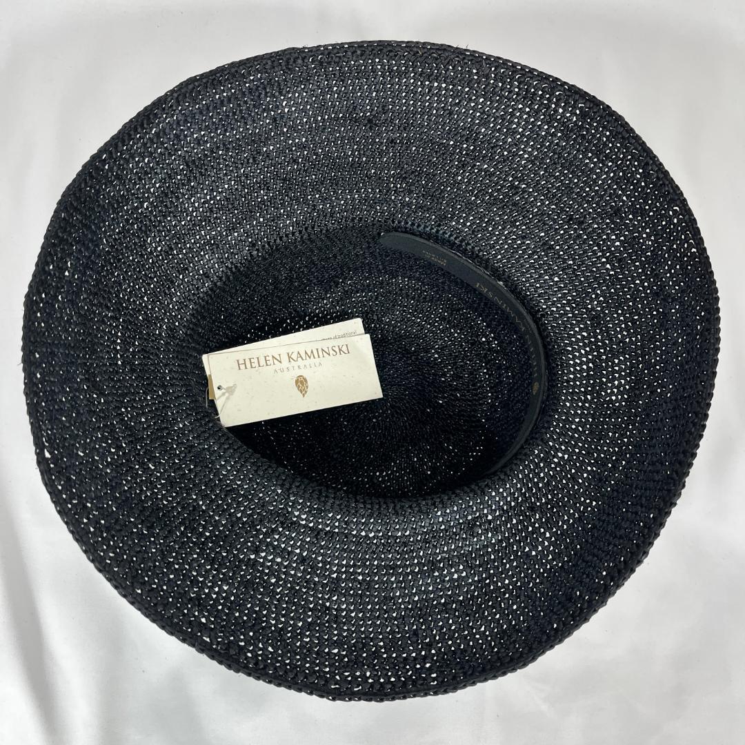 未使用 ヘレンカミンスキー ローラブルハット 麦わら帽子 ブラック