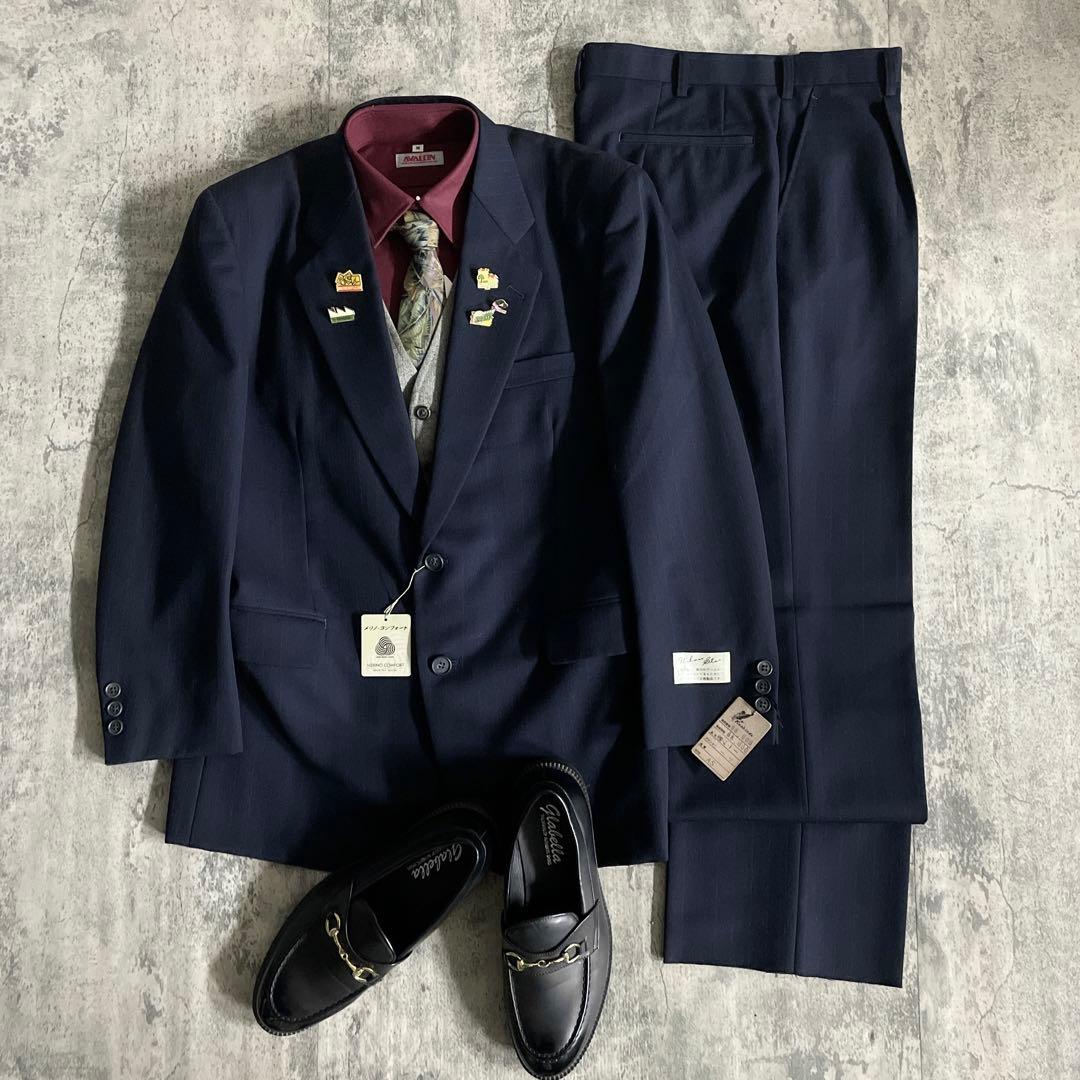 未使用 オッドベスト 濃紺 高級シングルスーツ BALENCIAGA ネクタイ