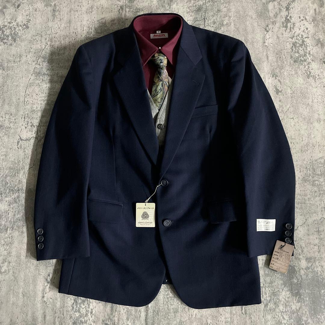 未使用 オッドベスト 濃紺 高級シングルスーツ BALENCIAGA ネクタイ