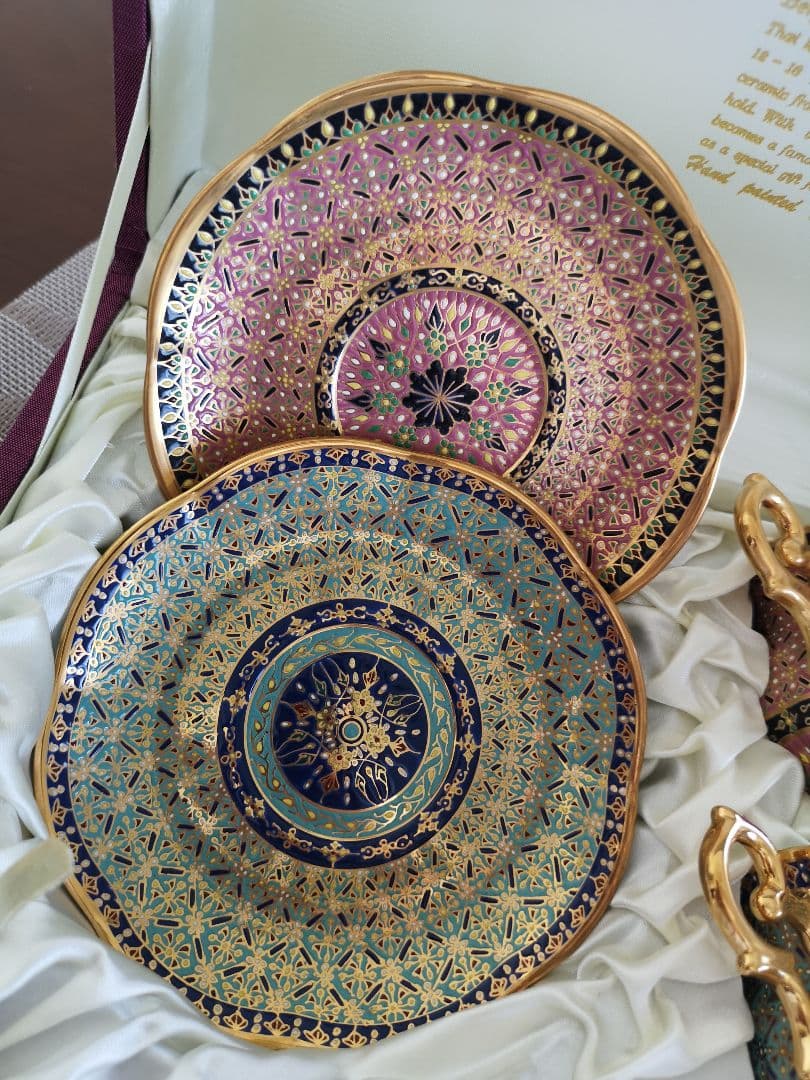 タイ ベンジャロン ハンドメイド 2脚セット