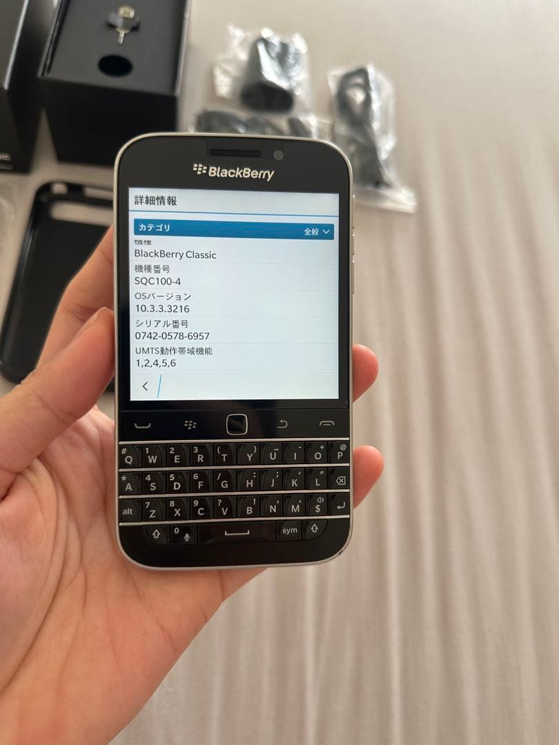 超美品ブラックベリーQ20ブラックフルセット