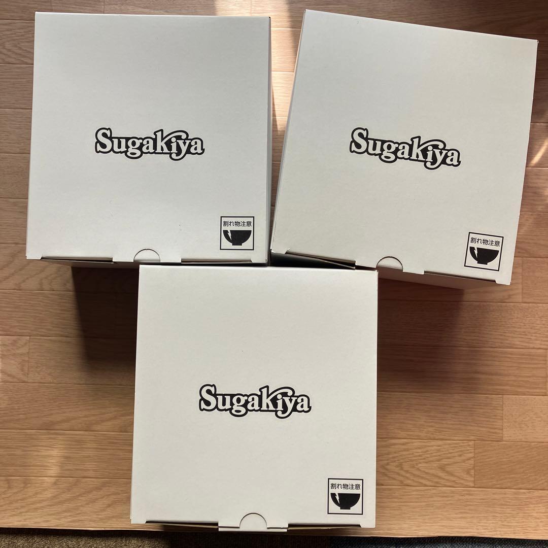 【新品】寿がきや　スガキヤ　どんぶり　ラーメンフォーク付　3つ