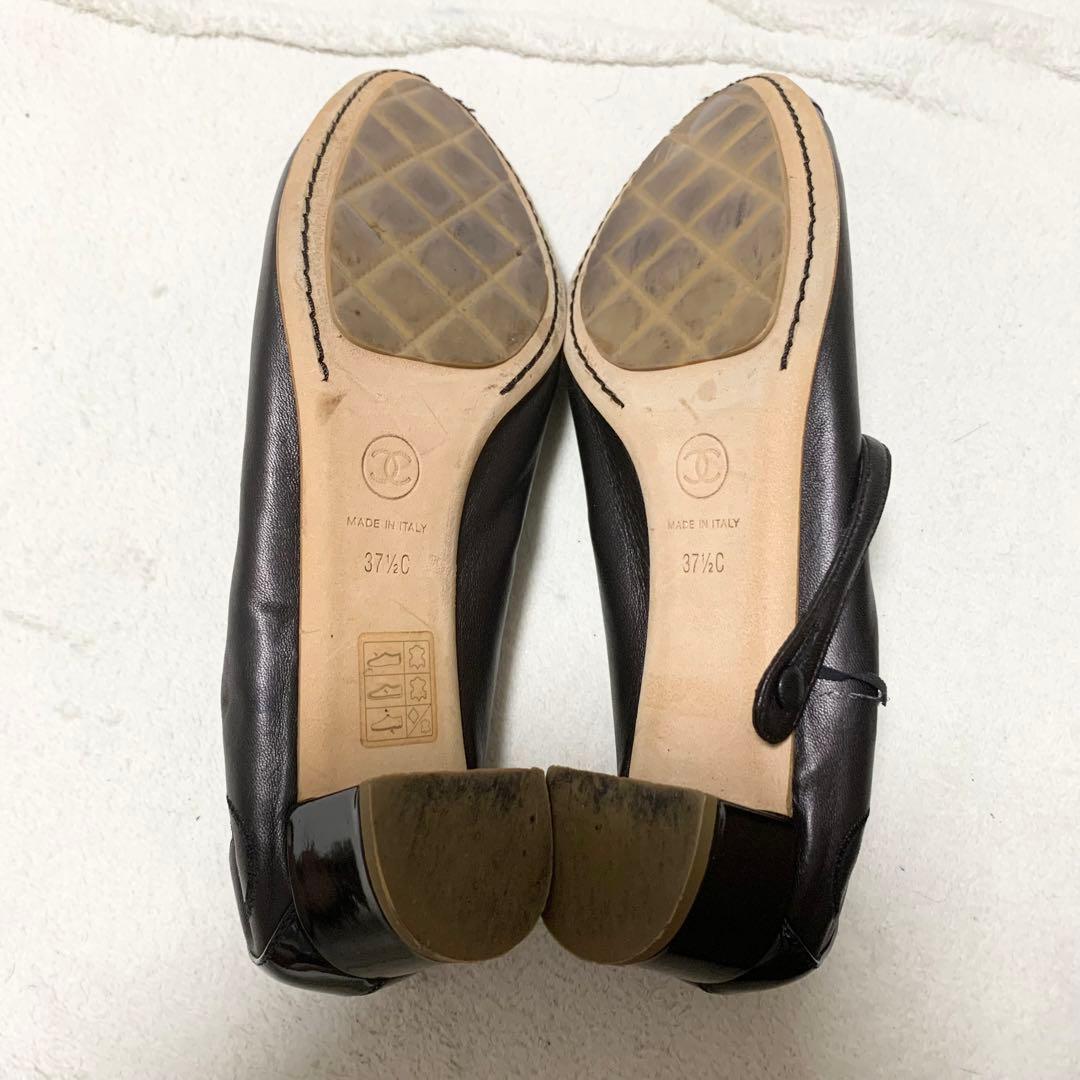 CHANEL シャネル　24.5 ココマーク　バレエ　フラット　ブラック