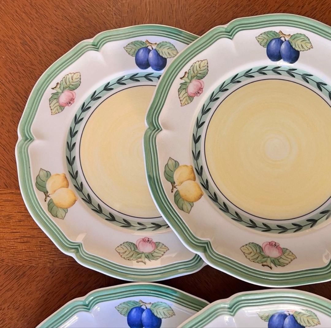 【美品】ビレロイ＆ボッホ★フレンチカントリー★ケーキ皿　6枚