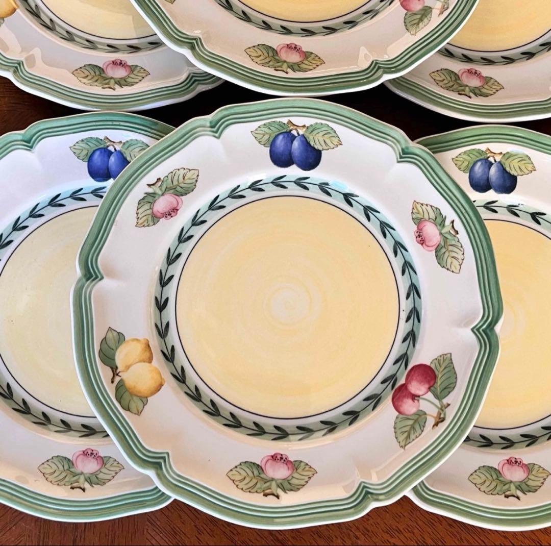 【美品】ビレロイ＆ボッホ★フレンチカントリー★ケーキ皿　6枚