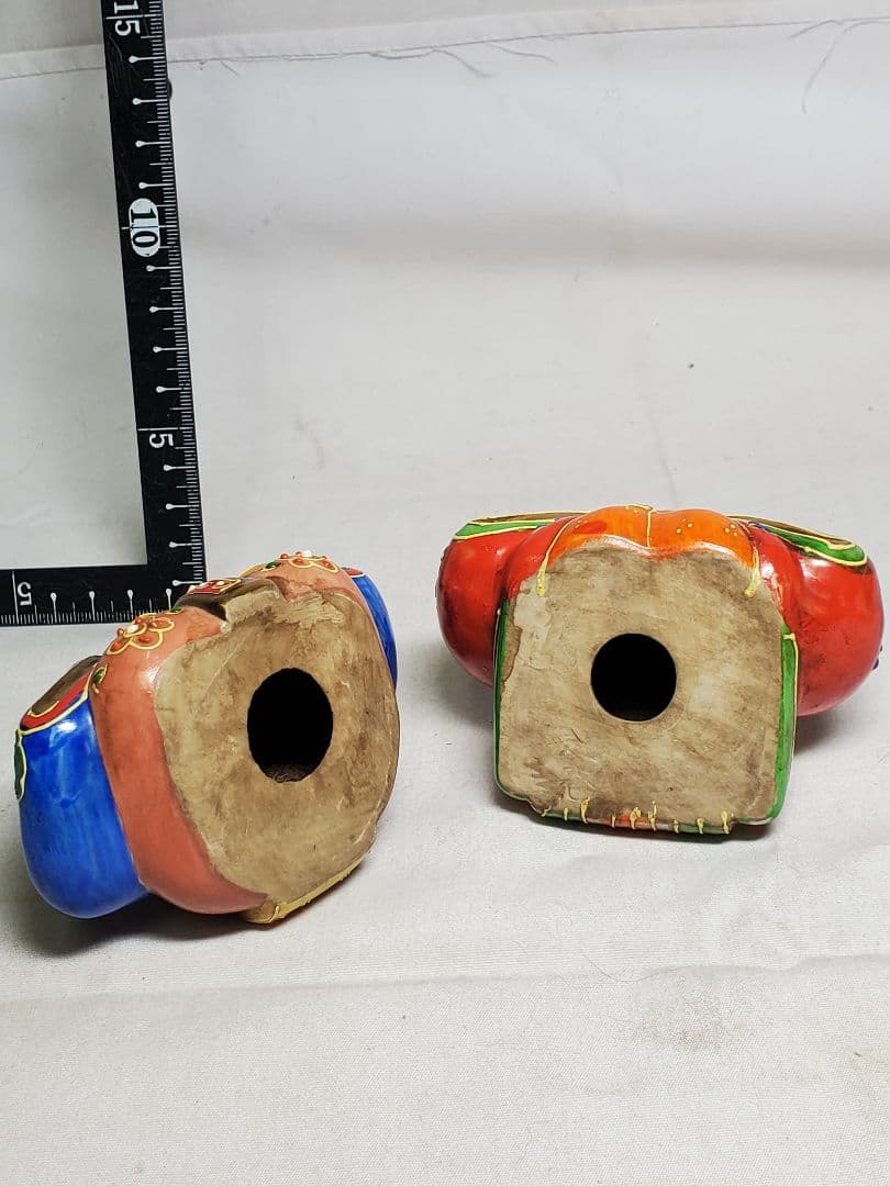 保管品　レトロ　お雛様　九谷焼　盛り上げ　高さ約9㎝　収集品　⑤