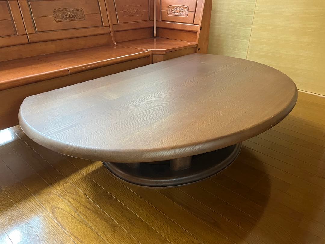 【大幅値引可能】ナガノインテリア　オーバル型ダイニングテーブル