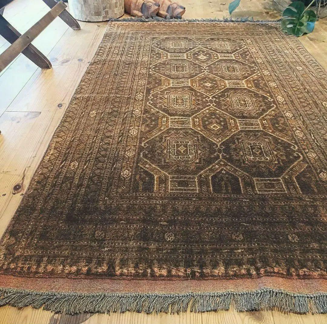 【限定セール】20s トライバルラグ アフガンラグ ヴィンテージラグ