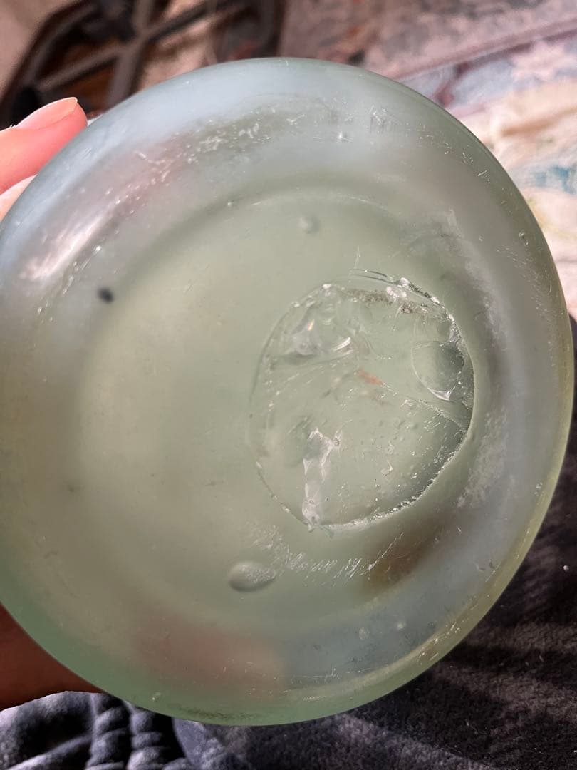 ガラス花瓶　ヴィンテージ 背の高い花瓶