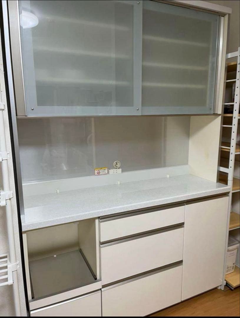 パモウナ キッチンボード 収納棚 引き出し付き