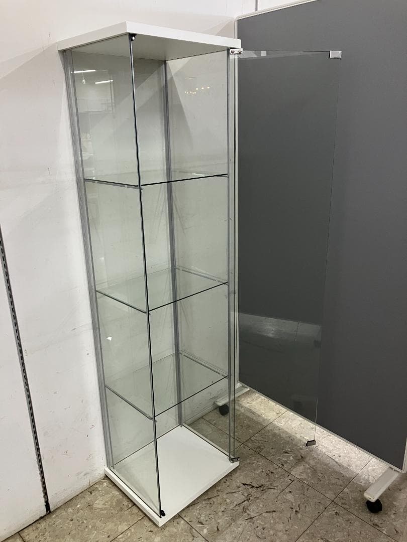 IKEA ガラスショーケース 飾り棚 DETOLF ホワイト
