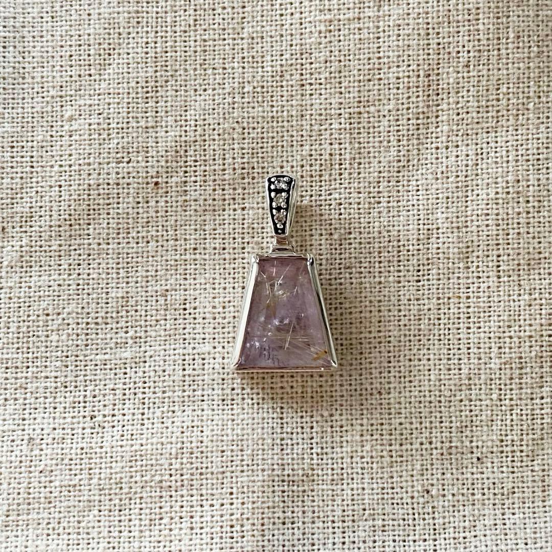 未使用 美品 agete シルバークォーツ／アメジストチャーム 完売