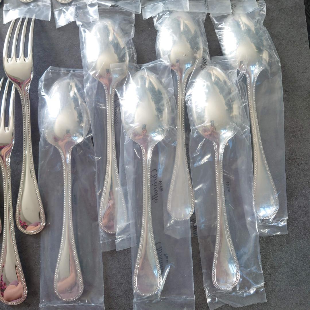 美品 クリストフル パール テーブルサイズ デザートサイズ 未開封含む 36点