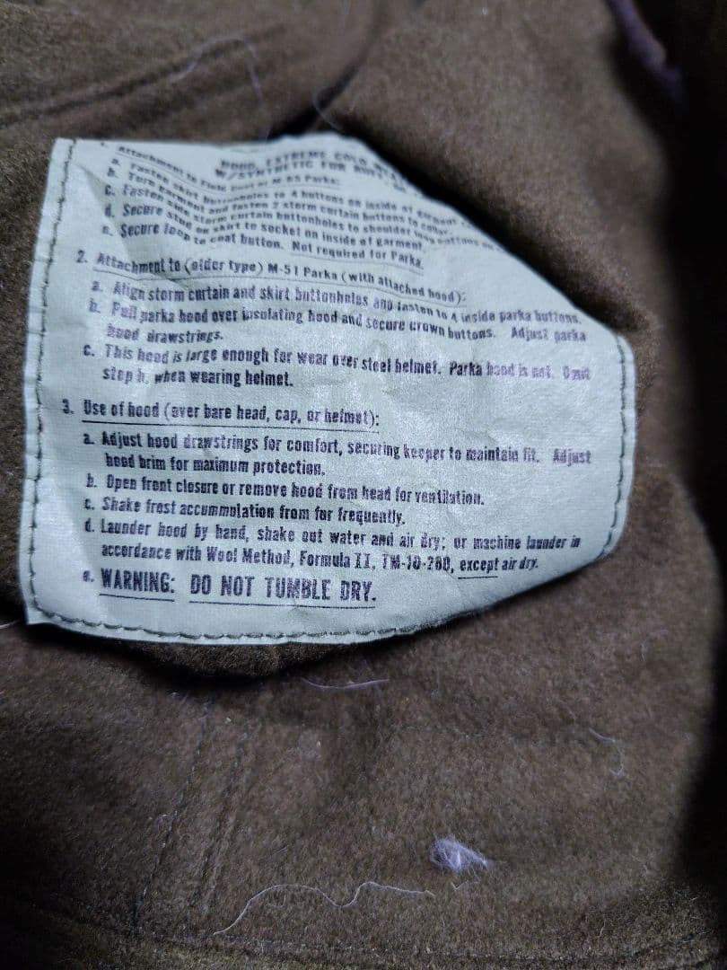 M65 フィッシュテールパーカー　実物フルセット