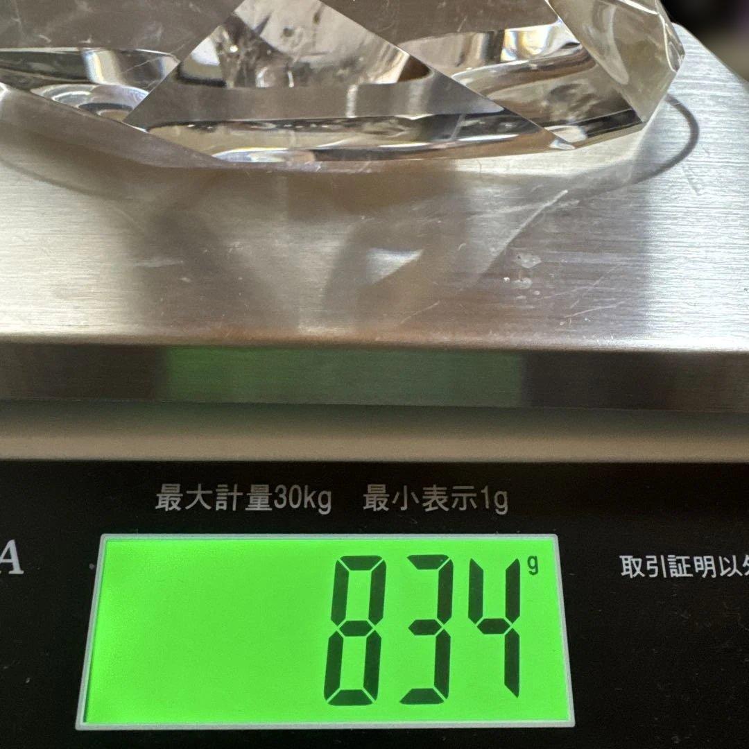 【極上品】超透明　水晶カット　高級台座　フリーフォーム　ブラジル産