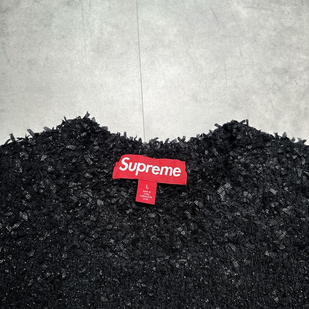 Supreme シュプリーム テクスチャードアークセーター ブラック L