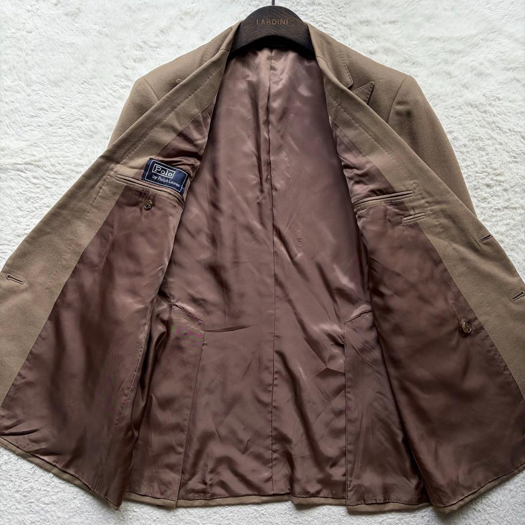 激レア✨ポロバイラルフローレン スーツ ダブルテーラード ウール ベージュ系 L