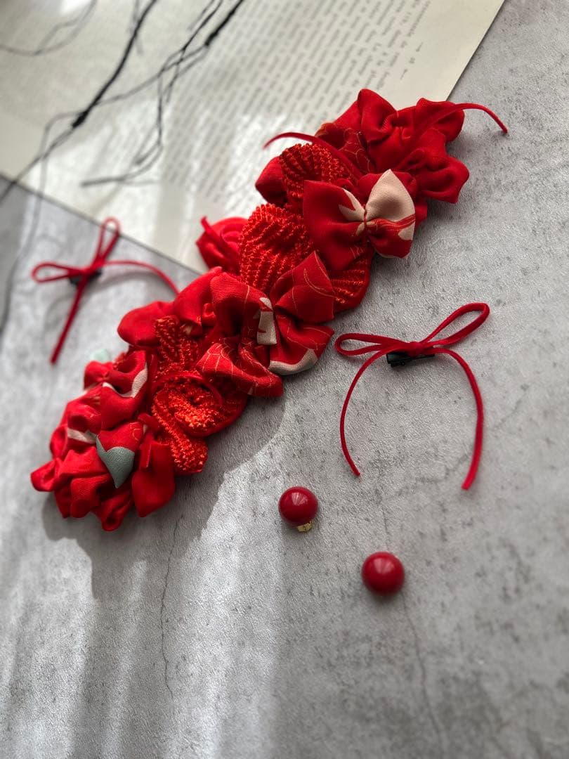 七五三　七五三髪飾り　ヘッドドレス　 選べるイヤリング♡　082