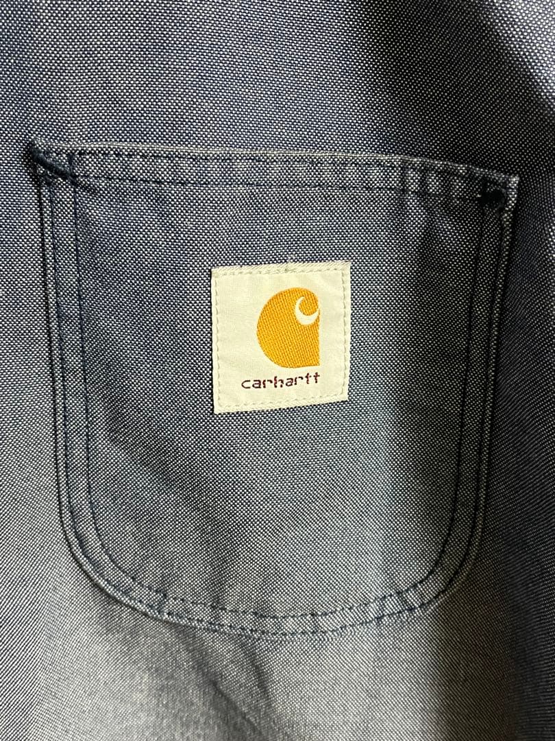 カーハートcarhartt カバーオール　チョアコート　シャンブレーデニム　L