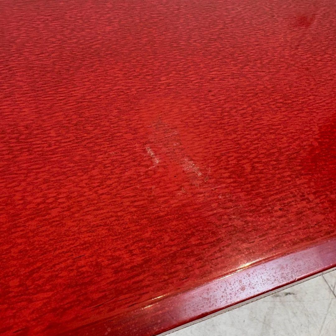 ローテーブル ちゃぶ台　茶室　赤天板　竹脚　和室　ローテーブル