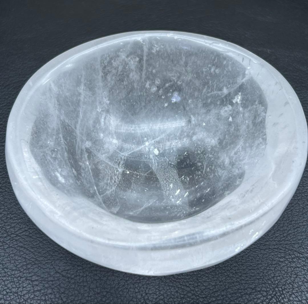 天然水晶　お碗　お皿　手作り　高品質　浄化用水晶細石150g付き　パワーストーン
