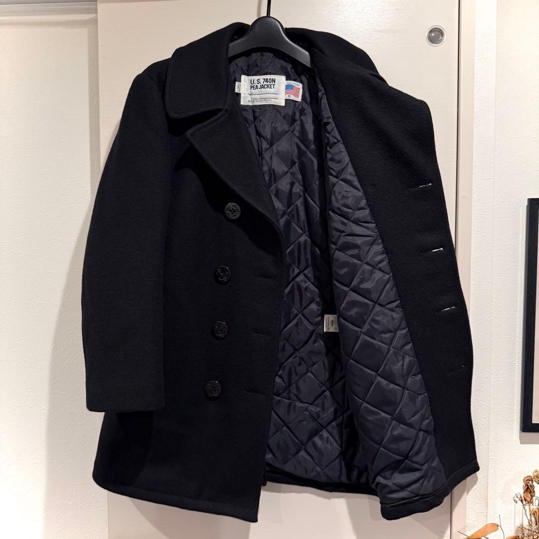 極美品‼️Schott ピーコート USA黒 L ショット 未使用 キルティング