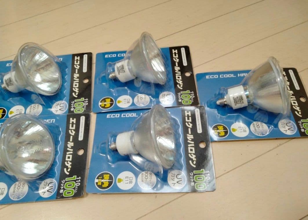 YAZAWAエコクールハロゲン110V60W100ワット形狭角10度口金E11