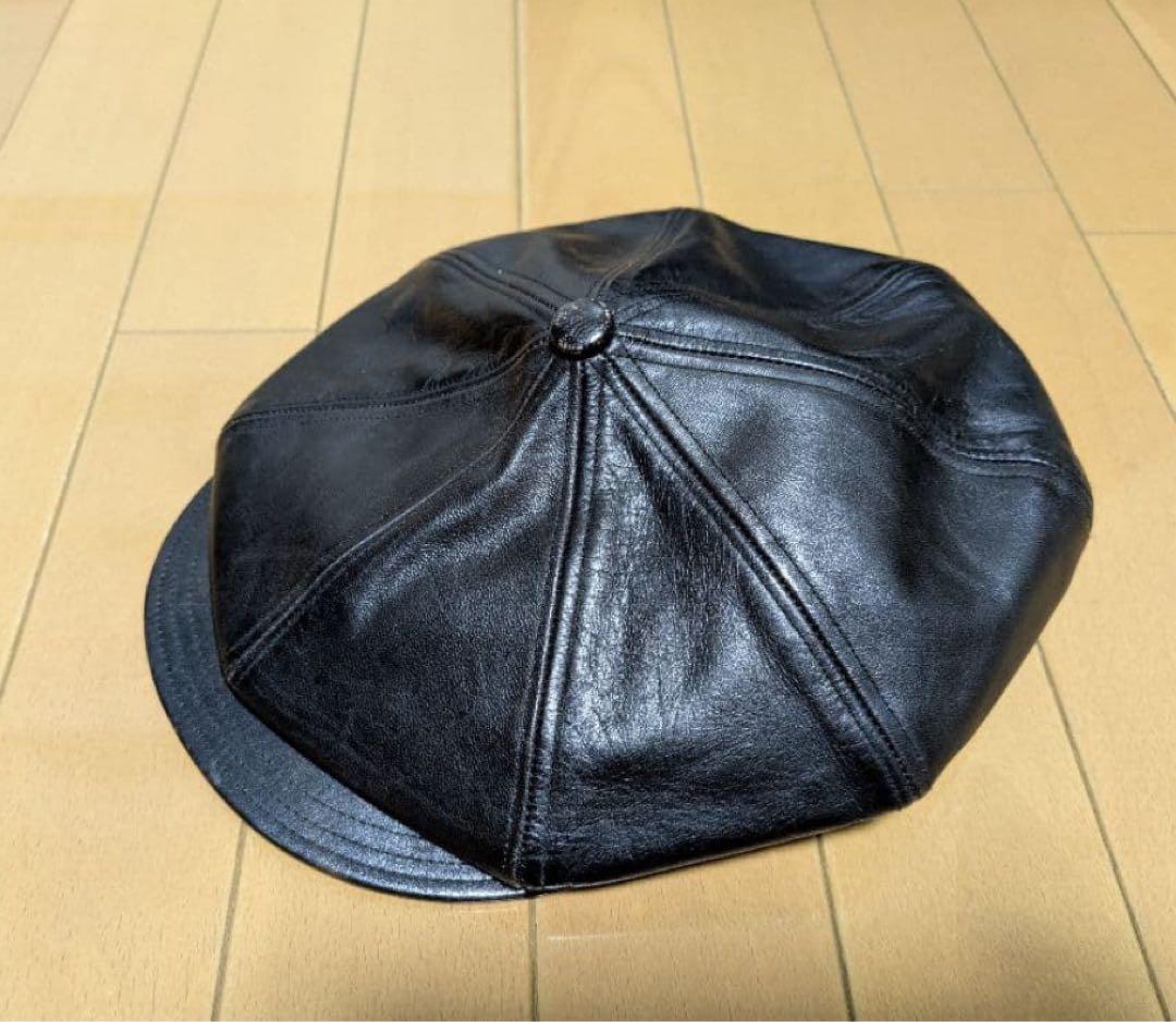 SOLARIS&Co ソラリス　黒 レザー キャスケット