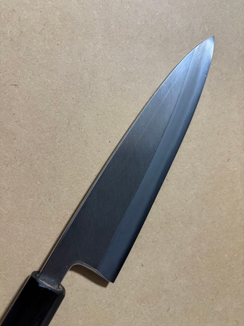 銀三　6寸　身卸包丁　朴八角水牛柄