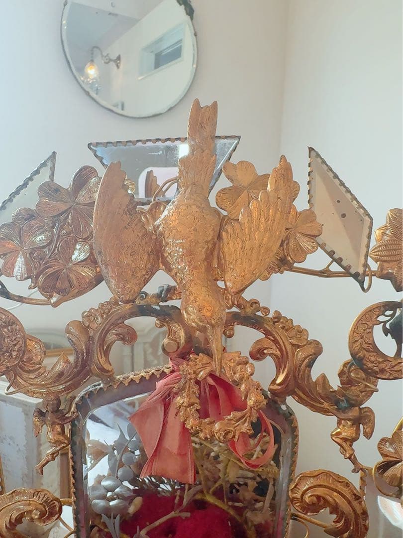 グローブドマリエ　ワックスフラワー　アンティークウエディングオブジェ