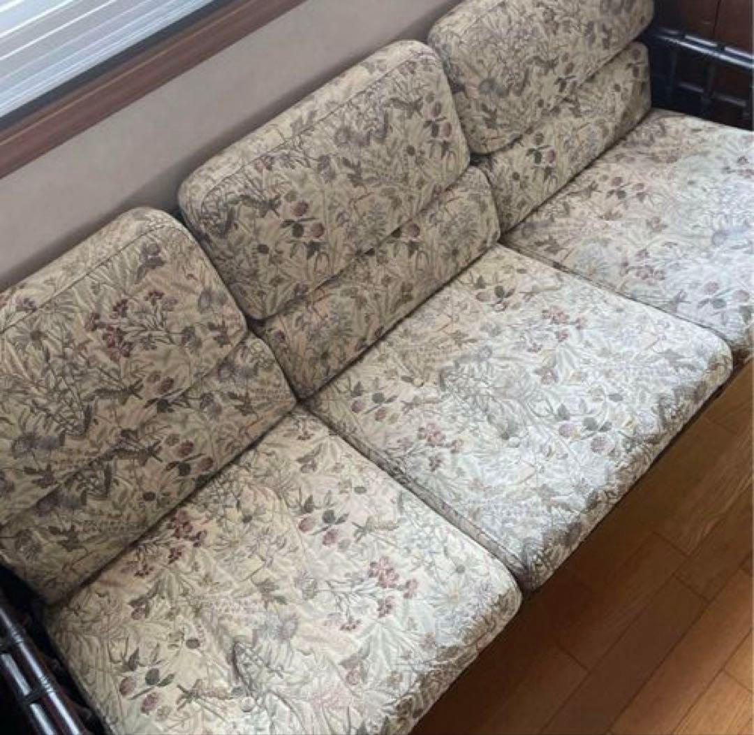 【ときや様】ヴィンテージラタン ヤマカワラタン 山川ラタン 籐 ラタンソファ