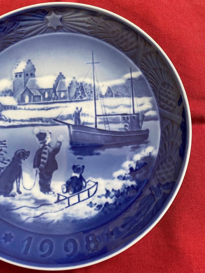 コペンハーゲン1998年 陶器の皿 冬の風景