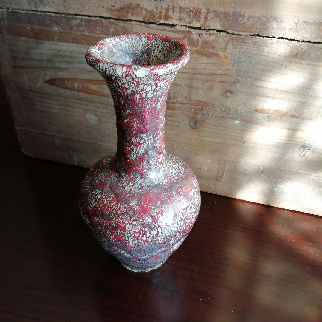 箕面焼　松田箕山　花瓶　24cm