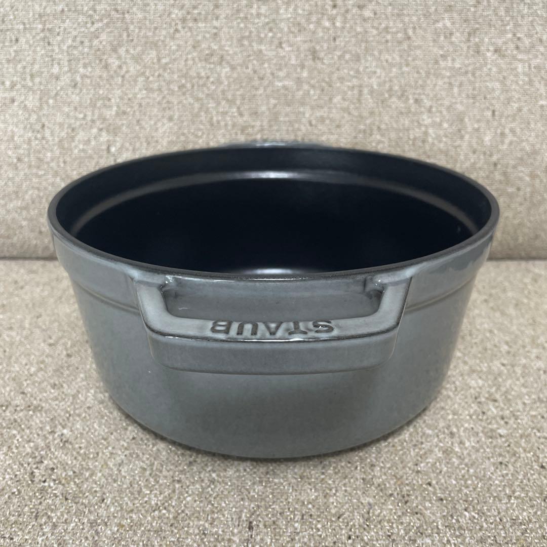 STAUB ピコ・ココット ラウンド 22cm グレー 40509-307 箱付