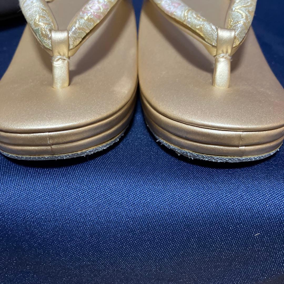 フォーマル　草履　バッグセット　松彩　金　和装小物　着物　本革　正絹