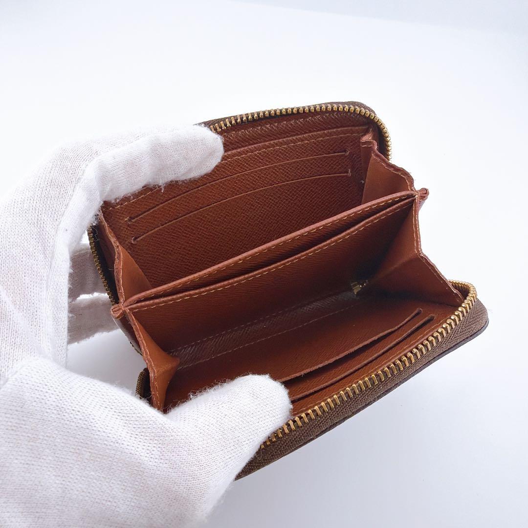 【美品】ルイヴィトン モノグラム ジッピーパース 小銭入れ ブラウン