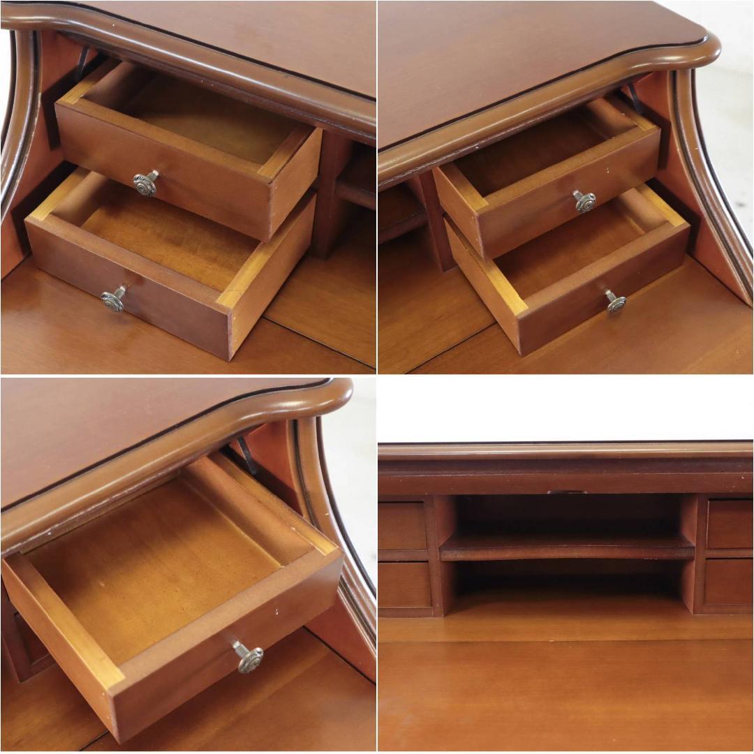 イタリア製 高級輸入家具 ライティングビューロー 鍵付き デスク 書斎