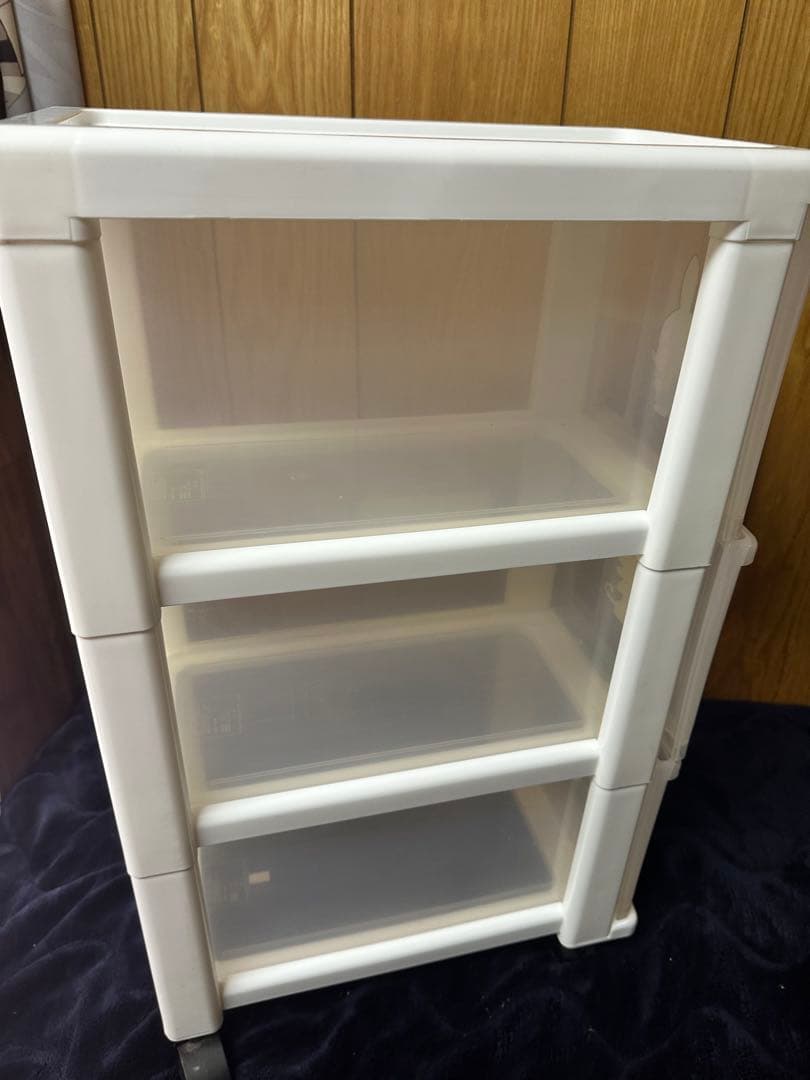 希少 お得 レトロ ミッフィーイラスト付き3段収納ケース2個セット